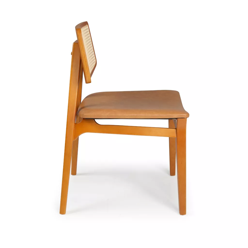 Cadeira Xyra Com Tela Sextavada Natural