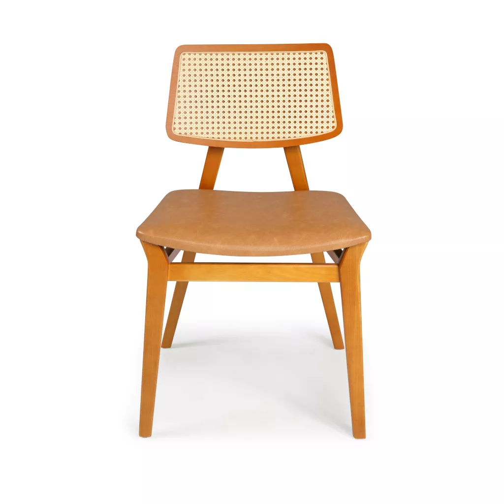 Cadeira Xyra Com Tela Sextavada Natural