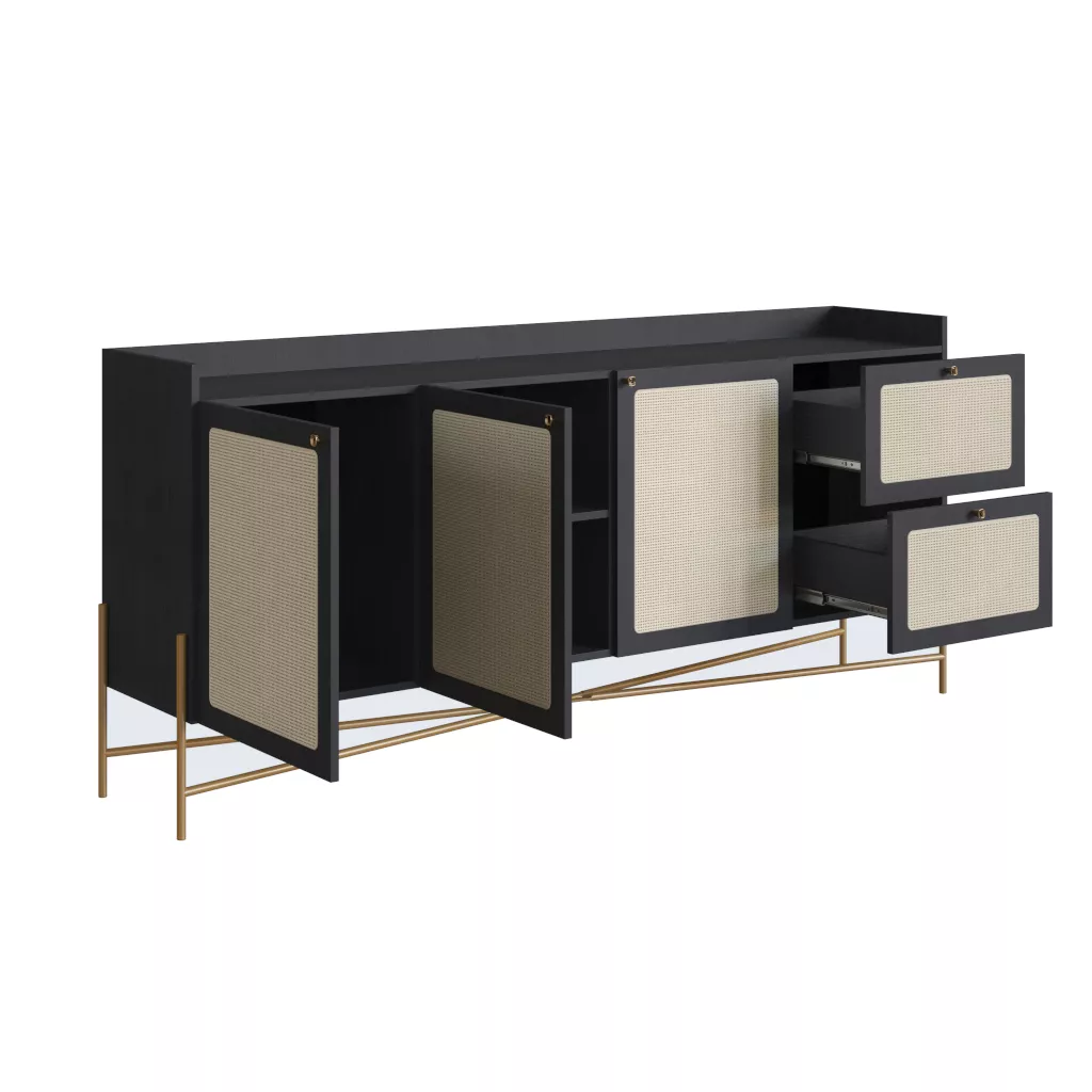 Balcão Buffet Oslo Pés Em Aço