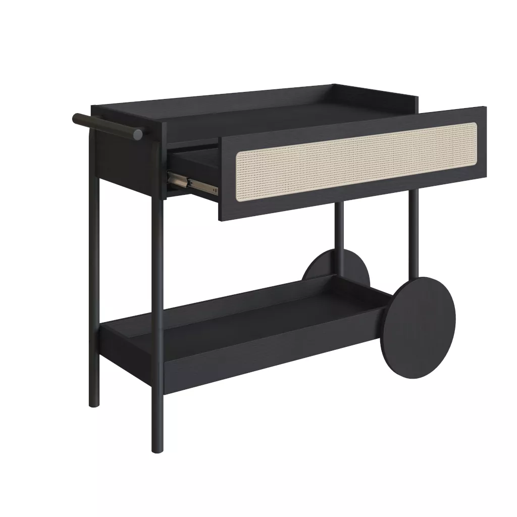 Carrinho Oslo Pés Em Madeira