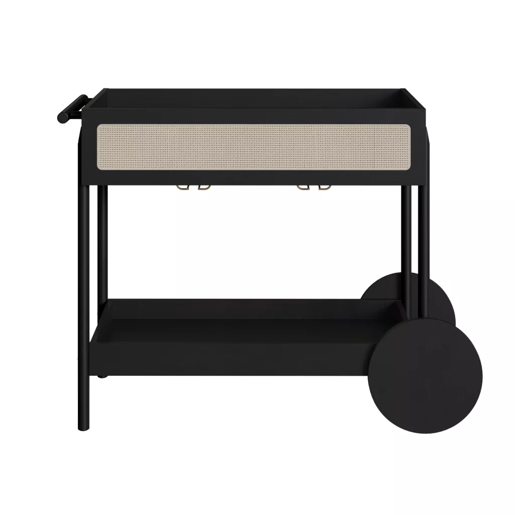 Carrinho Oslo Pés Em Madeira