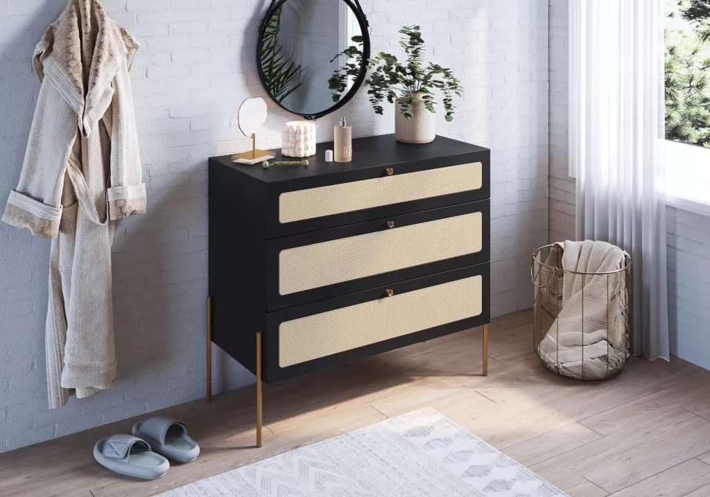 Cômoda Oslo Pés Em Aço