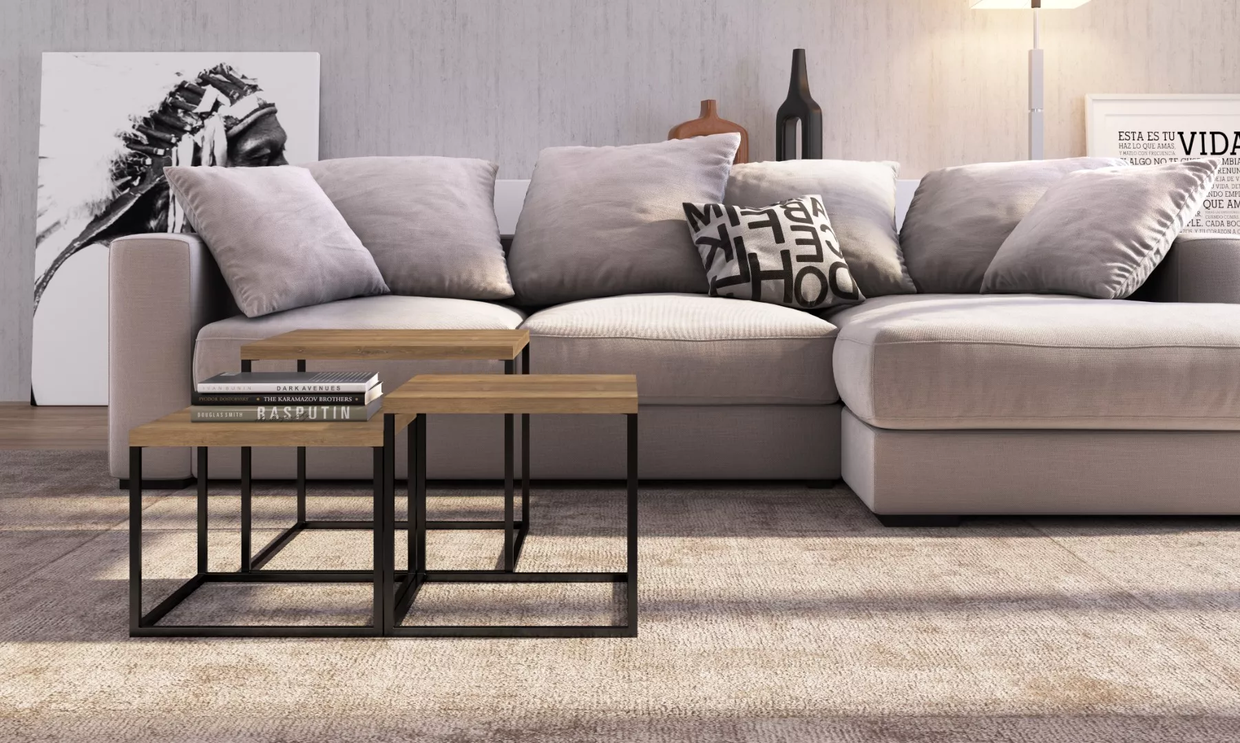 Conjunto 3 Mesas Cube