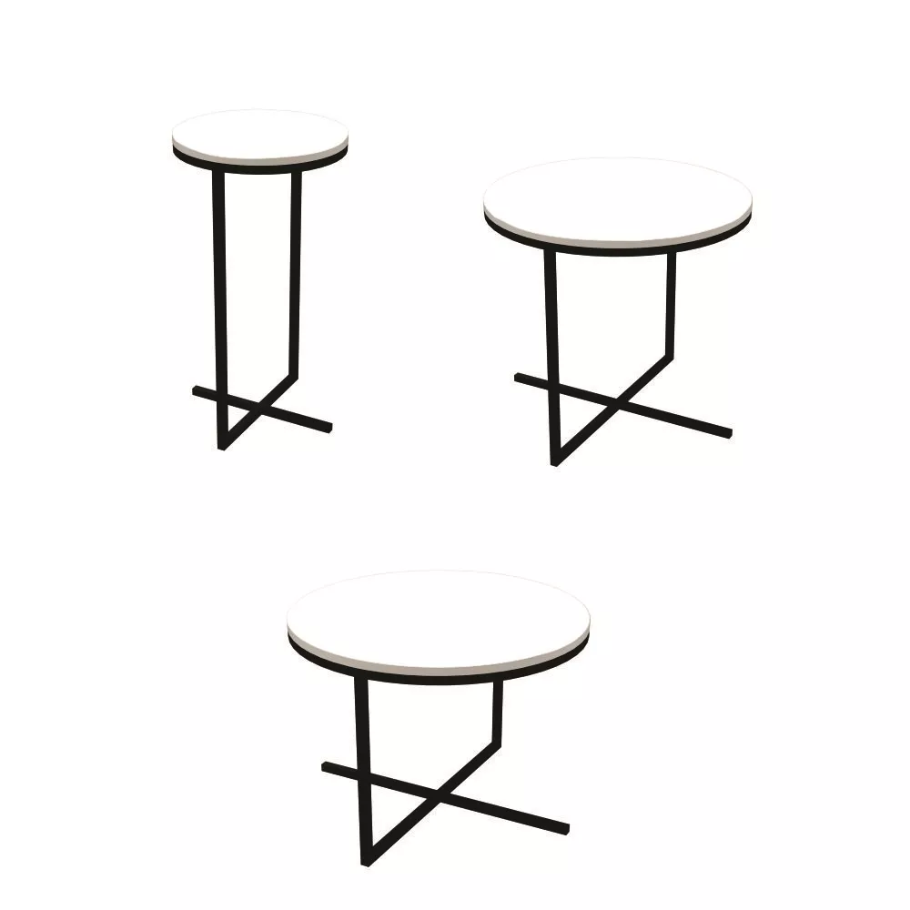 Conjunto 3 Mesas Volpi