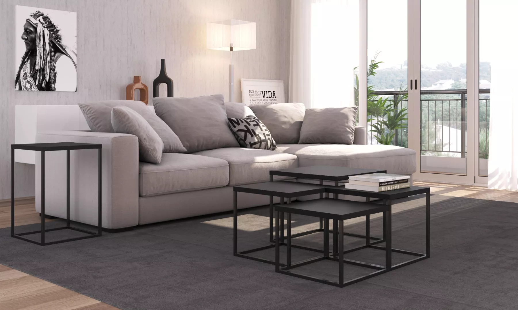 Conjunto 4 Mesas Cube