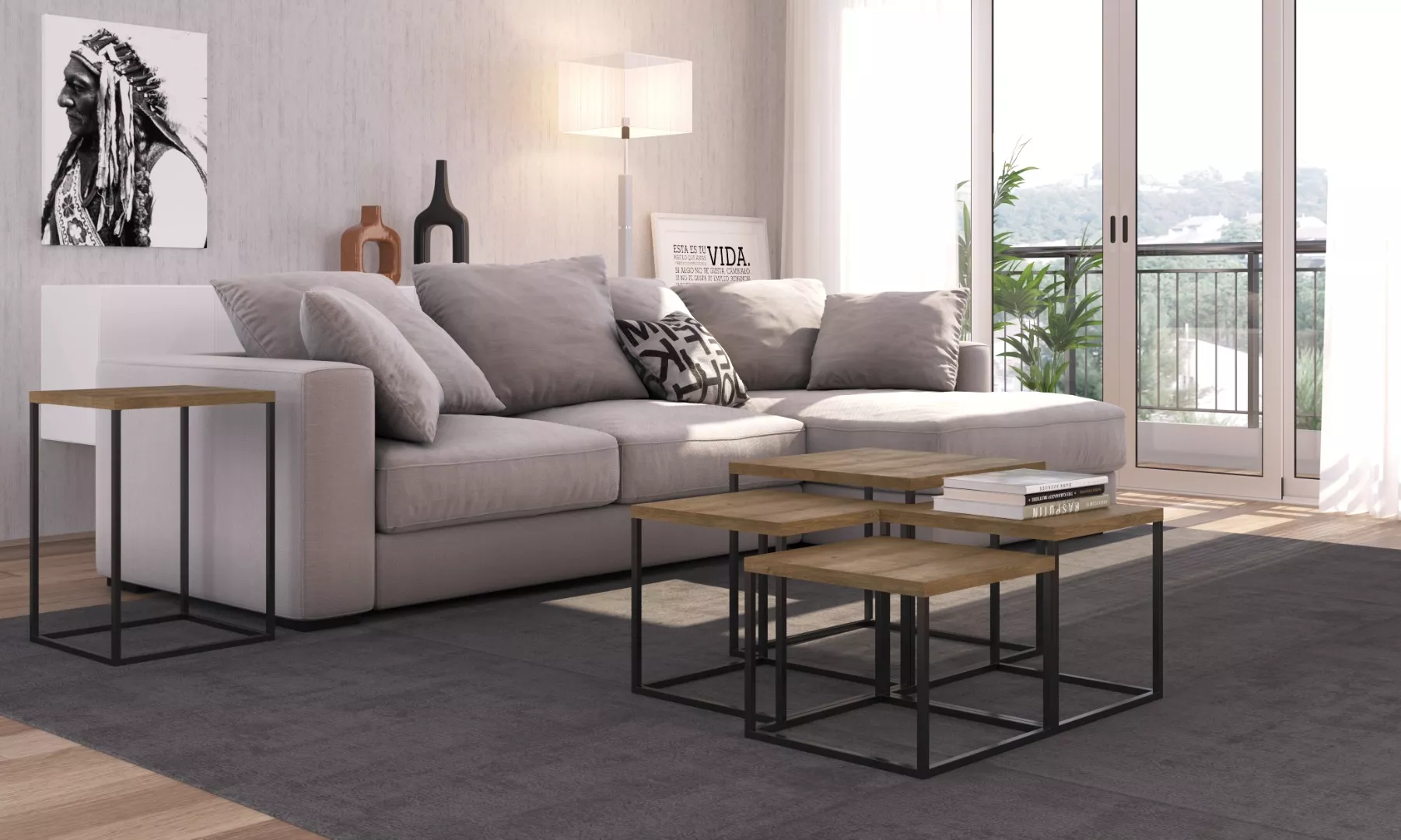 Conjunto 4 Mesas Cube