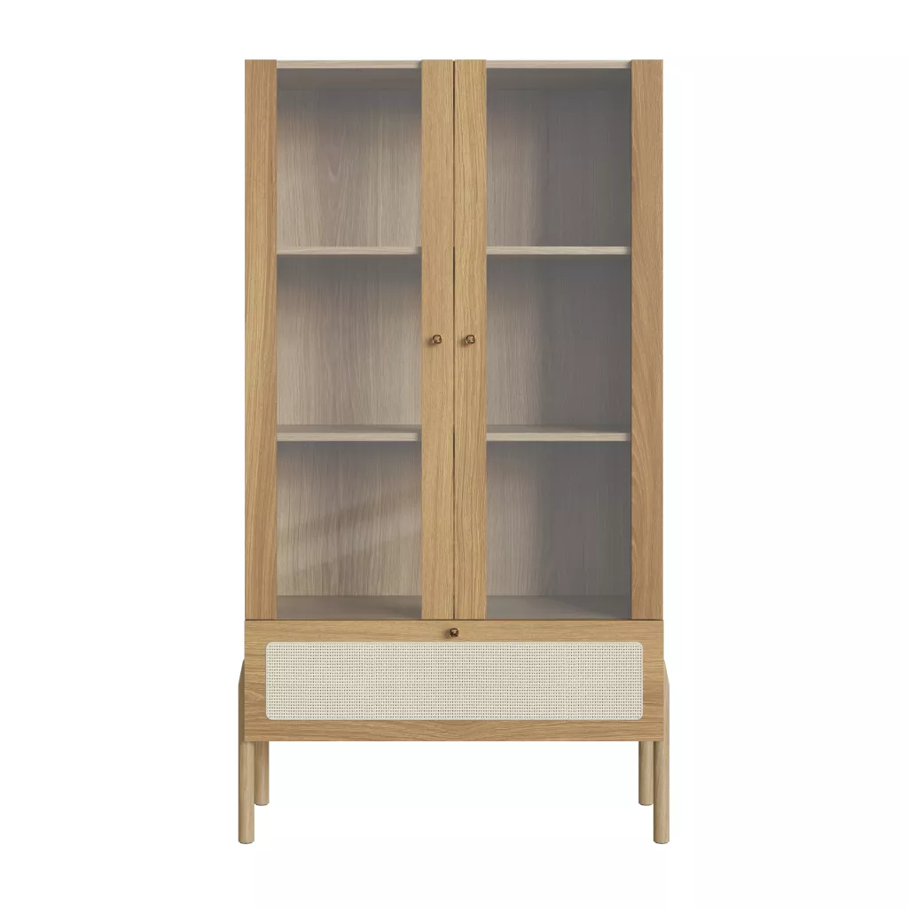 Cristaleira Oslo Pés Em Madeira