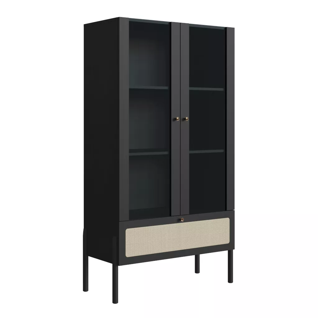 Cristaleira Oslo Pés Em Madeira