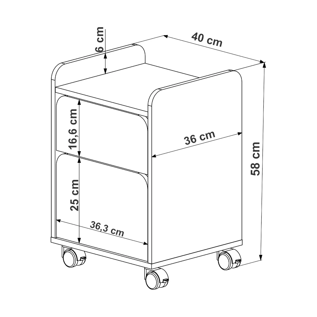 Gaveteiro Volante Flexus