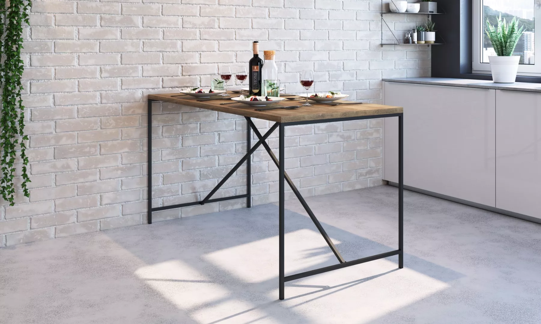 Mesa de Jantar Steel Retangular