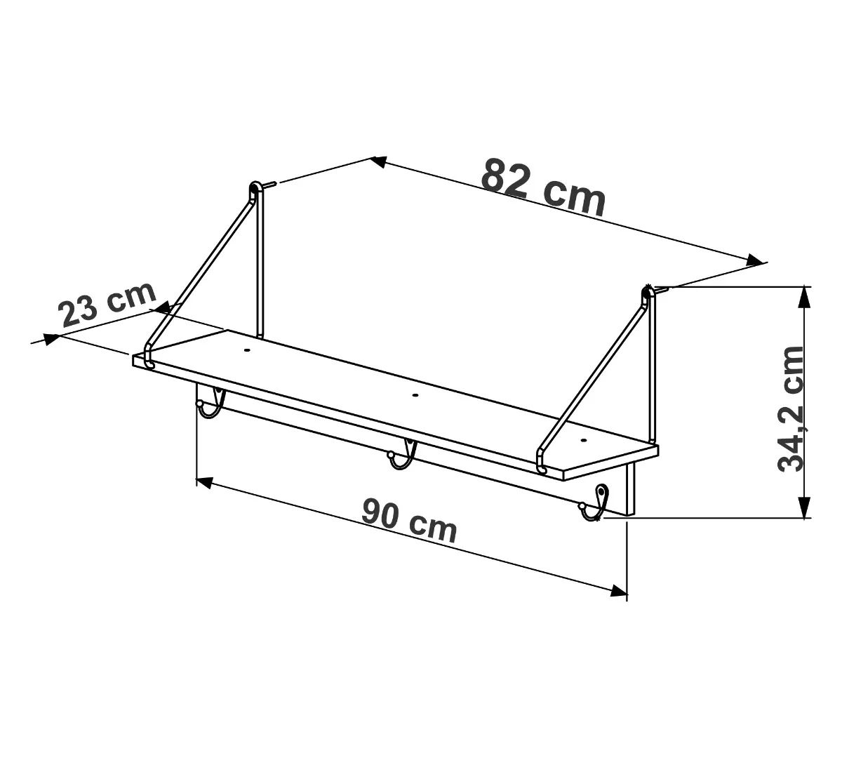 Prateleira Decorativa Retangular