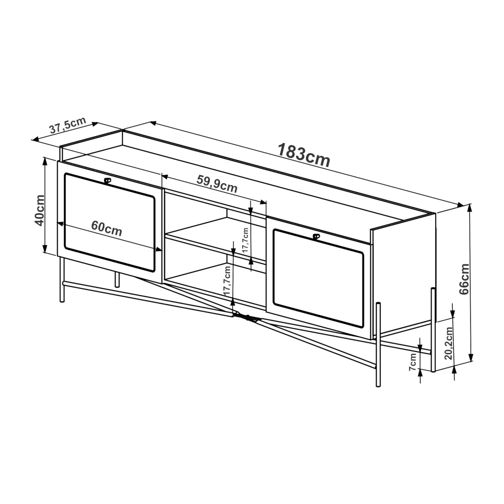 Rack Oslo Pés Em Aço