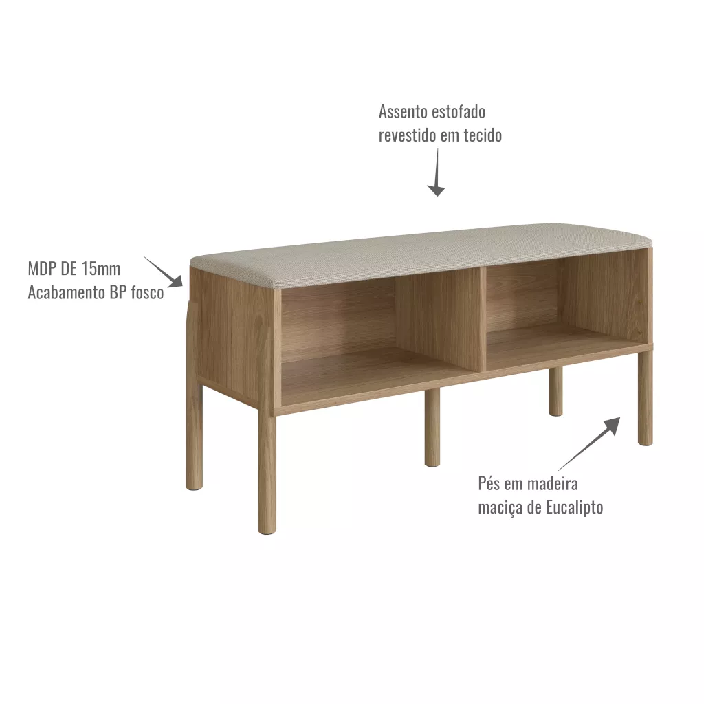 Sapateira Oslo Pés Madeira