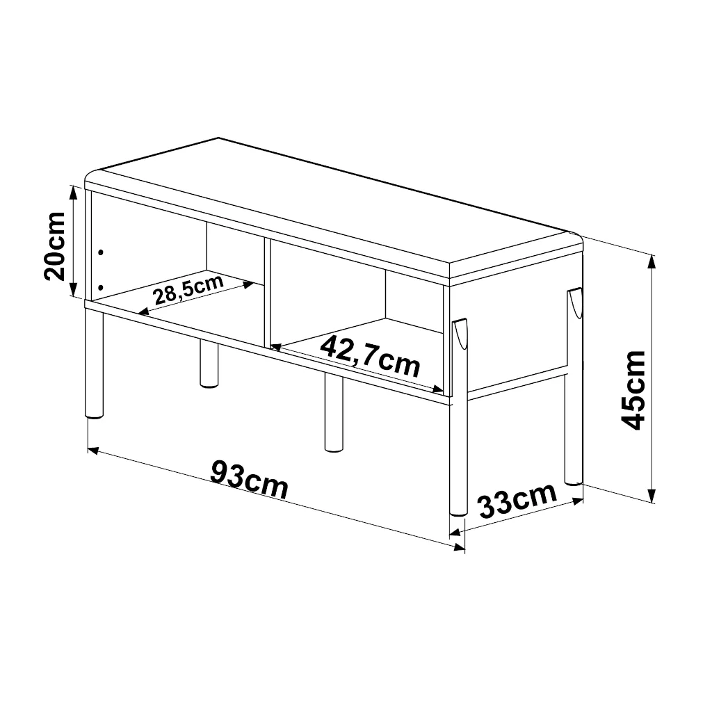 Sapateira Oslo Pés Madeira
