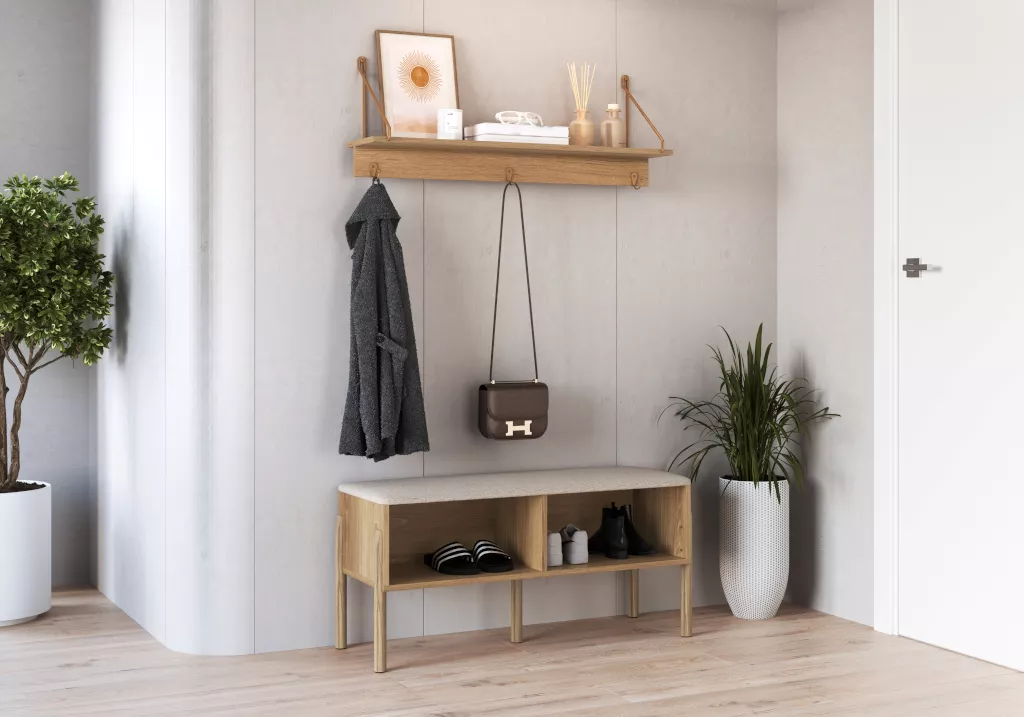 Sapateira Oslo Pés Madeira