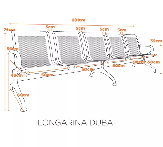 Longarina Dubai 5 Lugares Completa