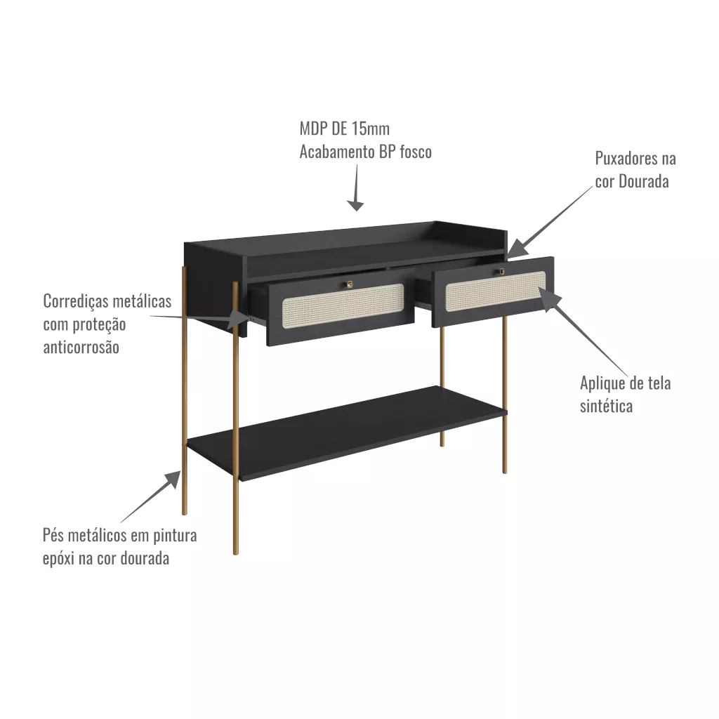 Aparador Oslo Pés Em Aço