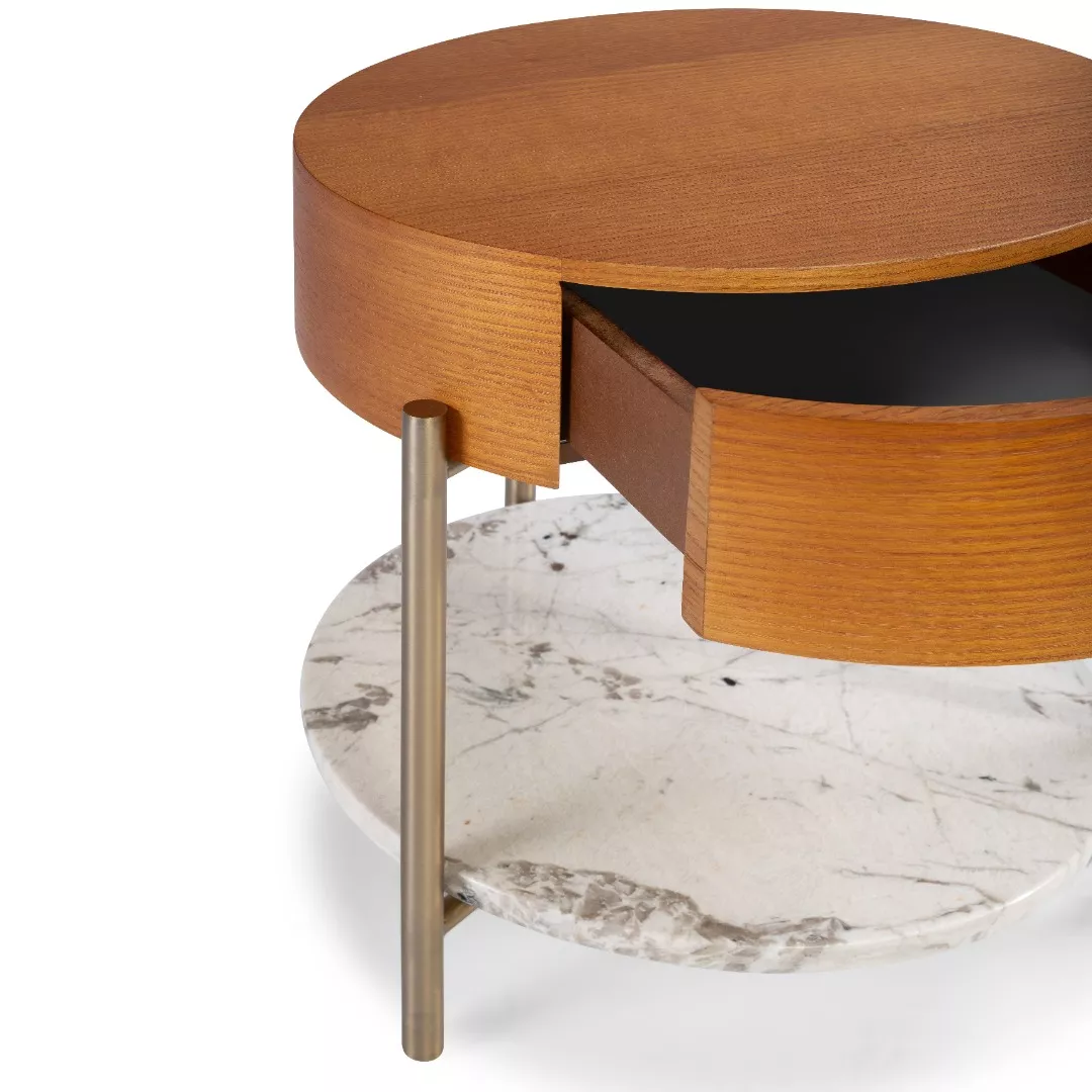 Mesa de Cabeceira Nascar Redonda