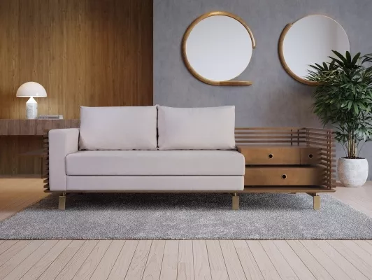 Sofá Brasilis Com Prateleira