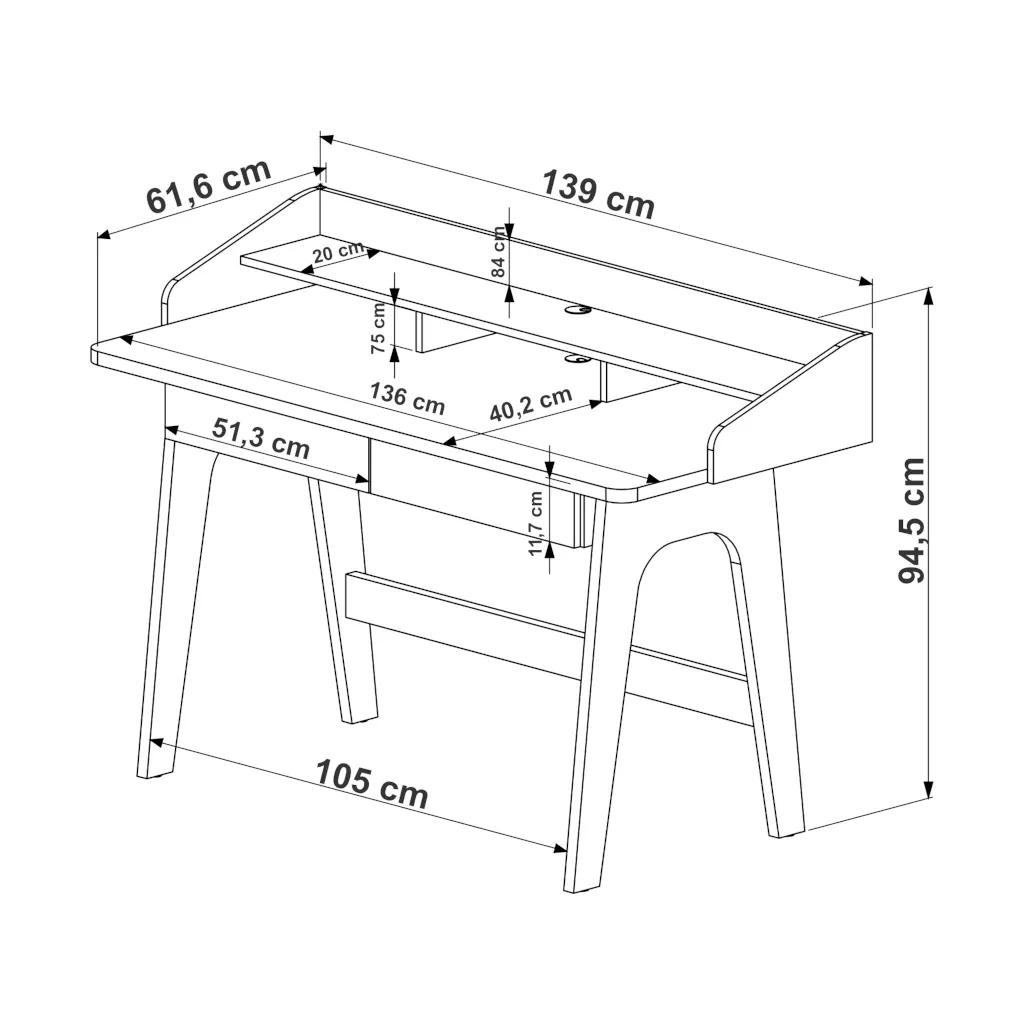 Escrivaninha Flexus 139cm