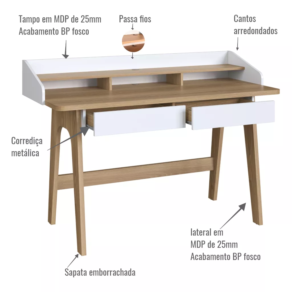 Escrivaninha Flexus 139cm