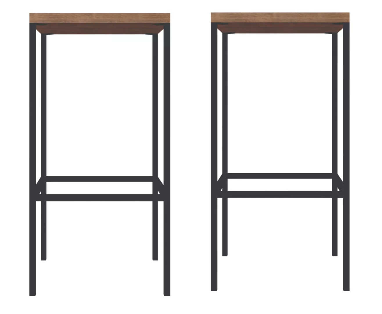 Kit 2 Banquetas Altas Steel 