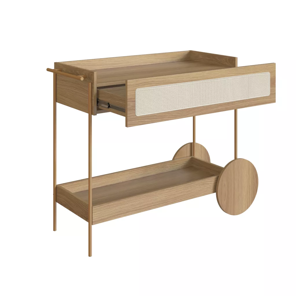 Carrinho Oslo Pés Em Aço