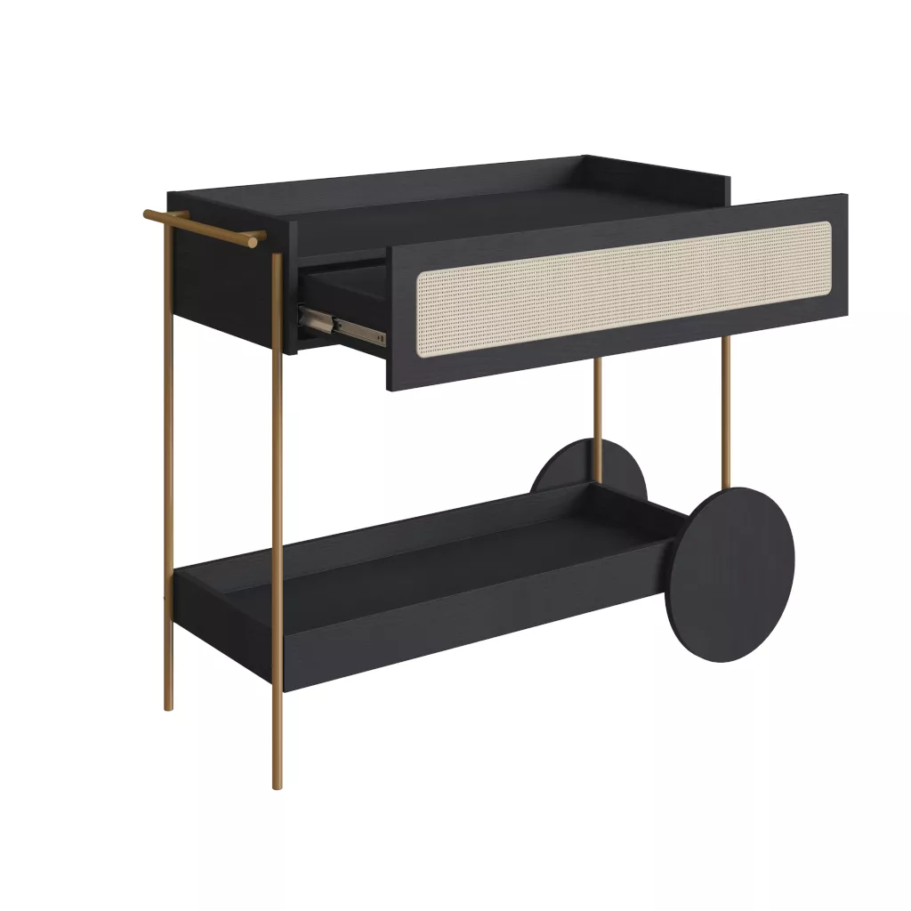 Carrinho Oslo Pés Em Aço