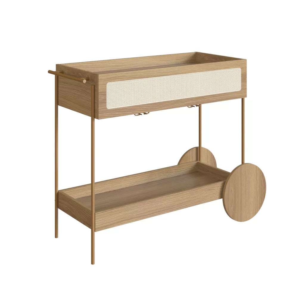 Carrinho Oslo Pés Em Aço