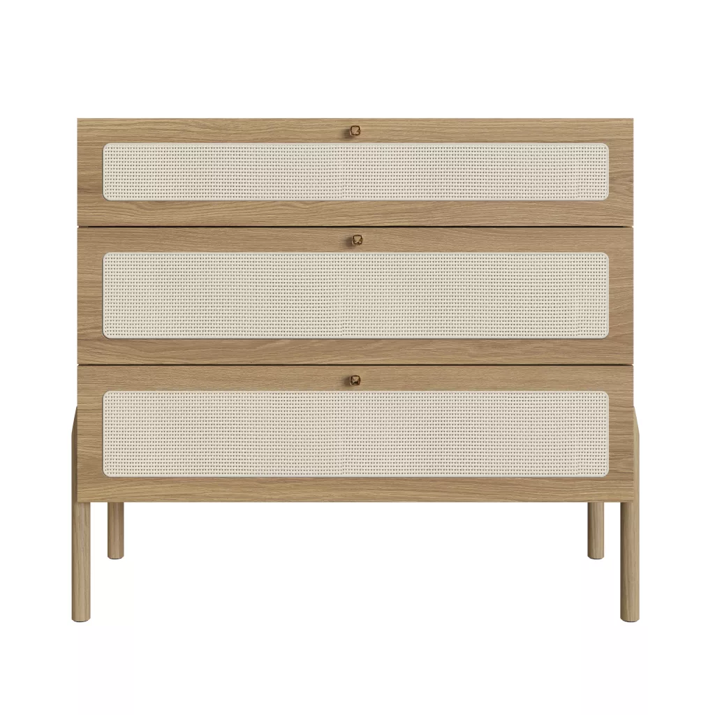 Cômoda Oslo Pés Em Madeira 