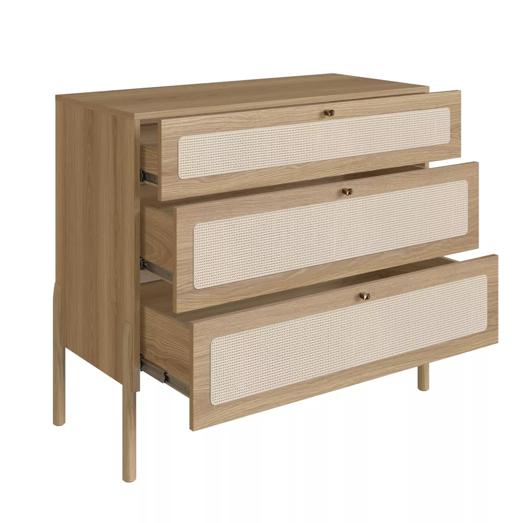 Cômoda Oslo Pés Em Madeira 