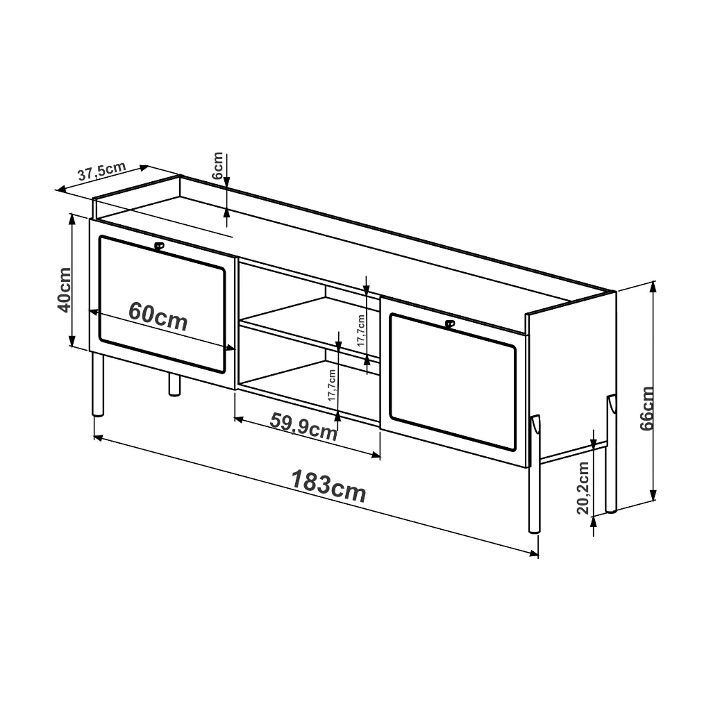 Rack Oslo Pés Em Madeira