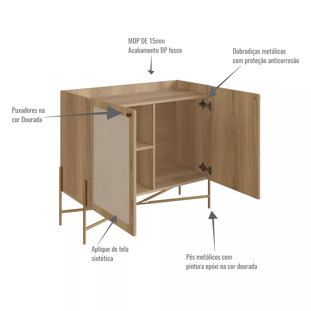 Bar Oslo Pés Metálicos