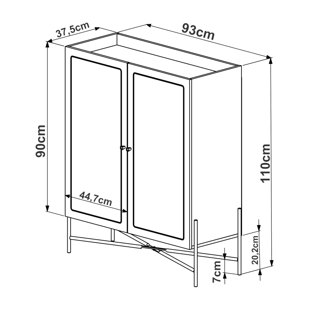 Armário Oslo Pés Em Aço