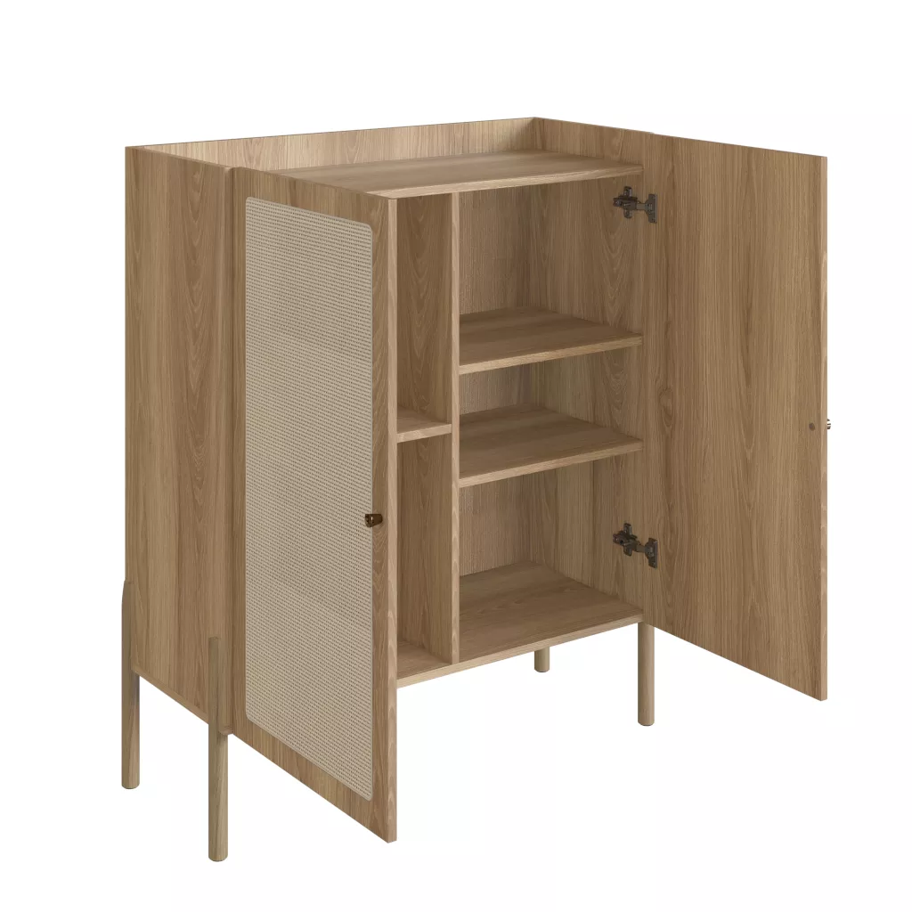 Armário Oslo Pés Em Madeira