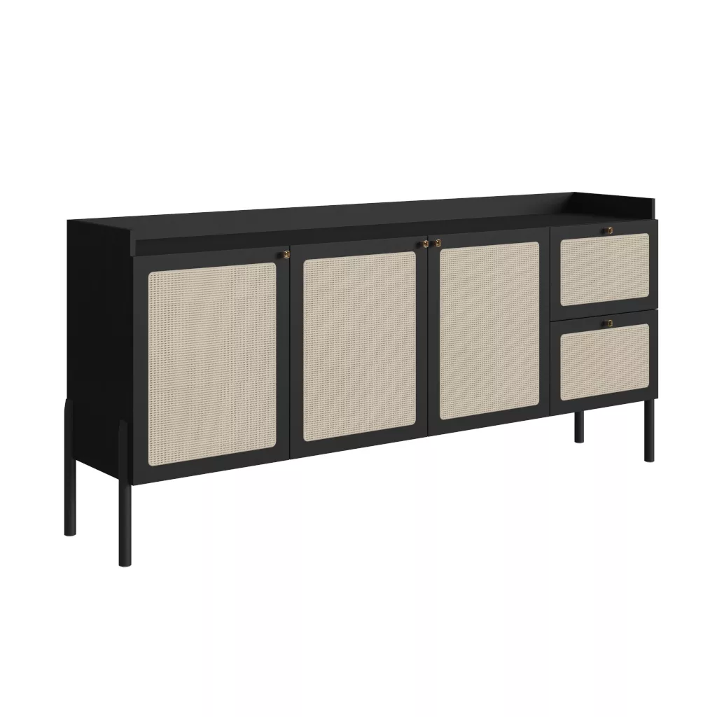 Balcão Buffet Oslo Pés Em Madeira