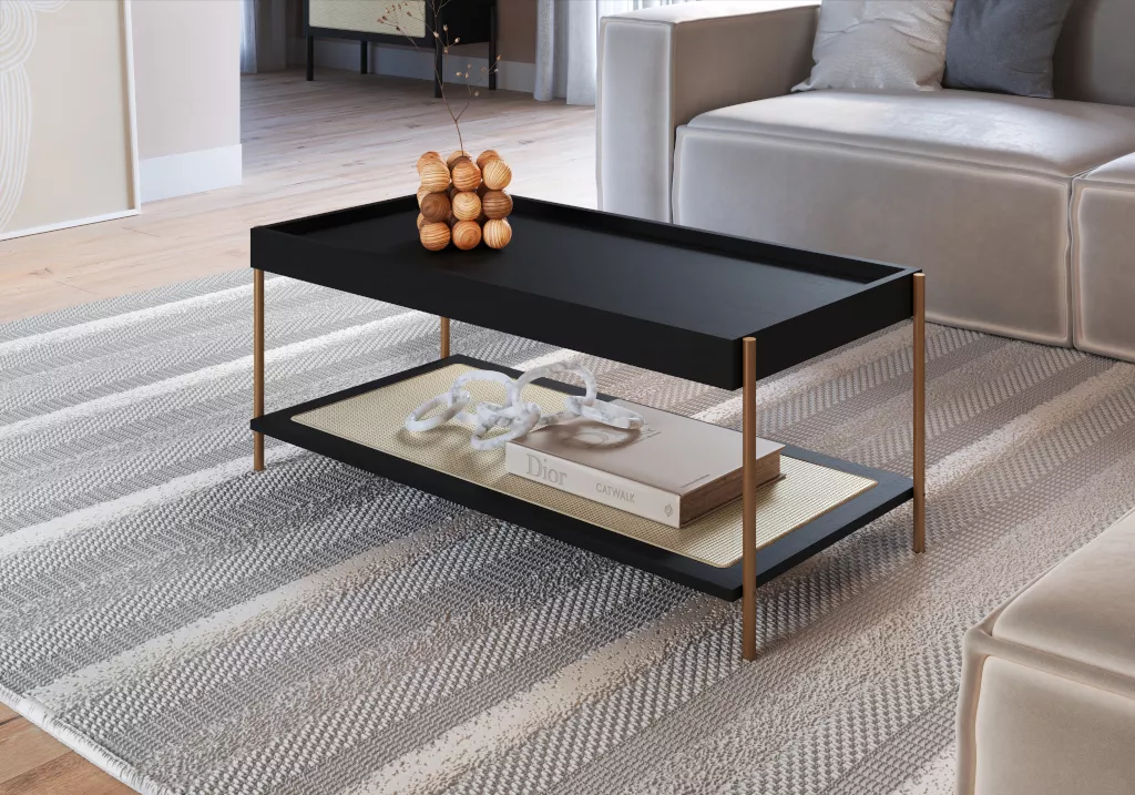 Mesa de Centro Oslo Pés Metálicos 