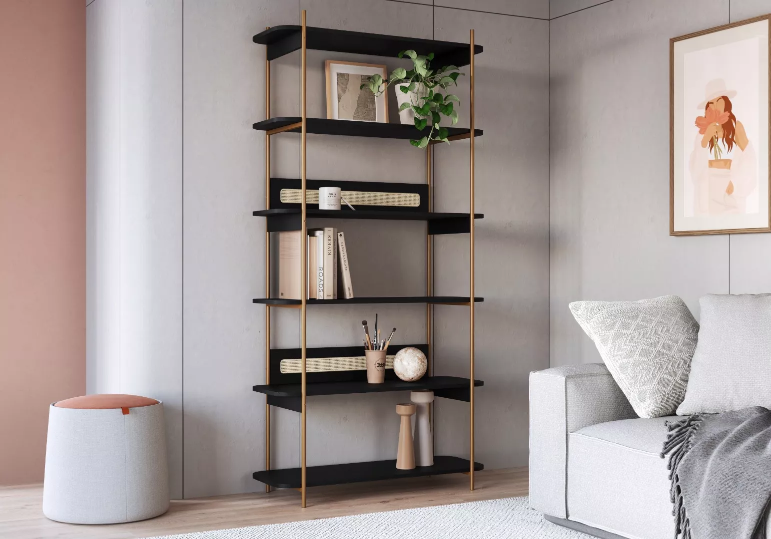 Estante Oslo Pés Metálicos 