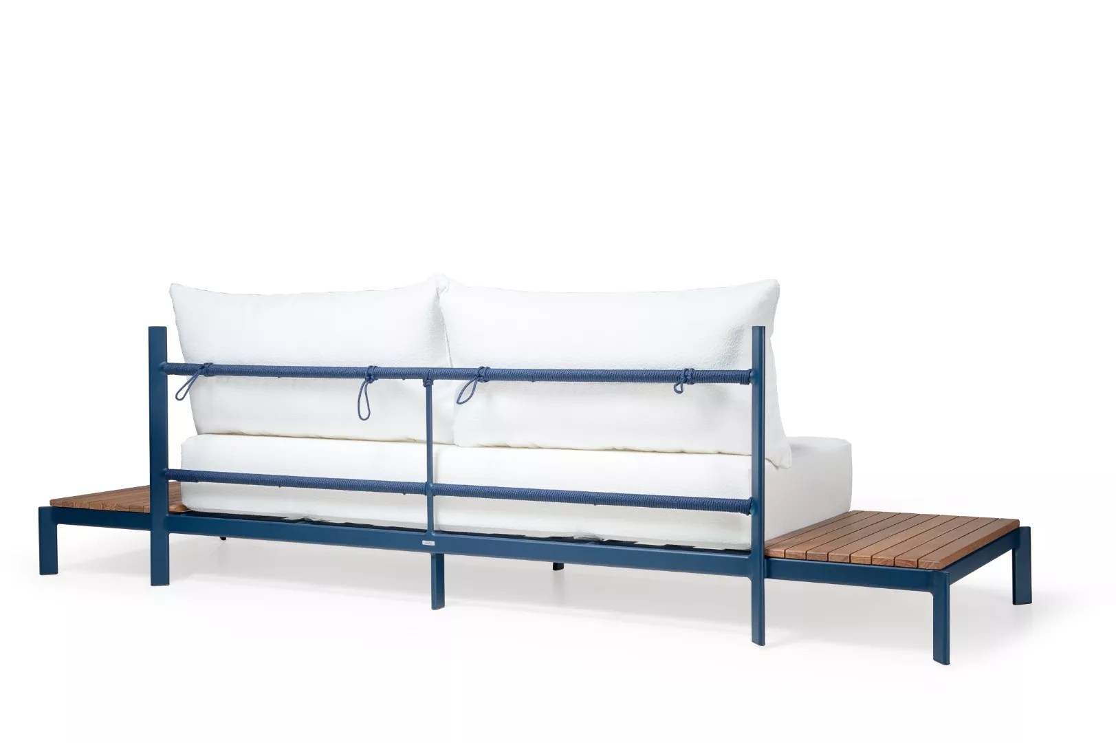 Sofá Beira-Mar Modular Com Laterais em Madeira