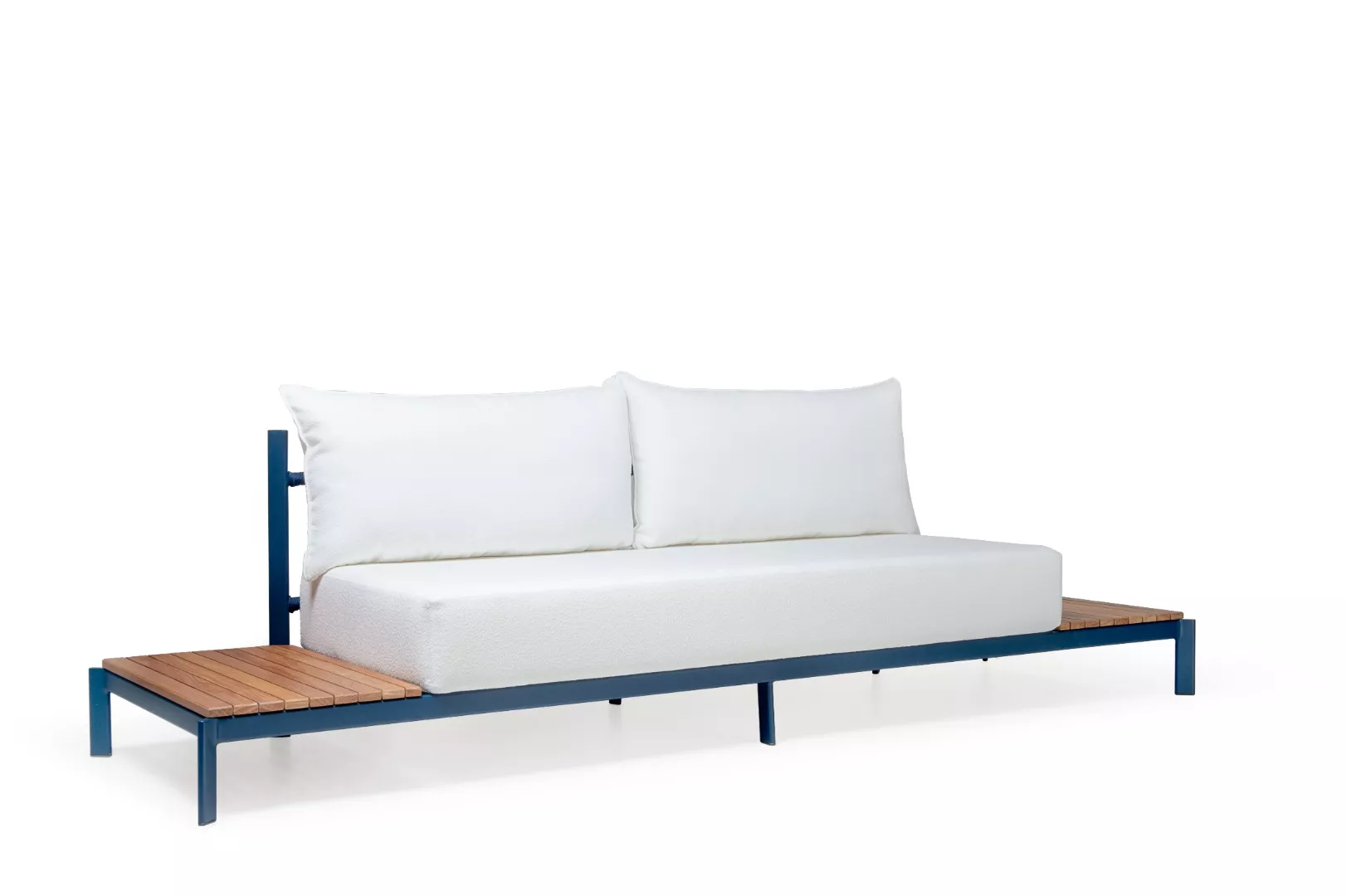 Sofá Beira-Mar Modular Com Laterais em Madeira