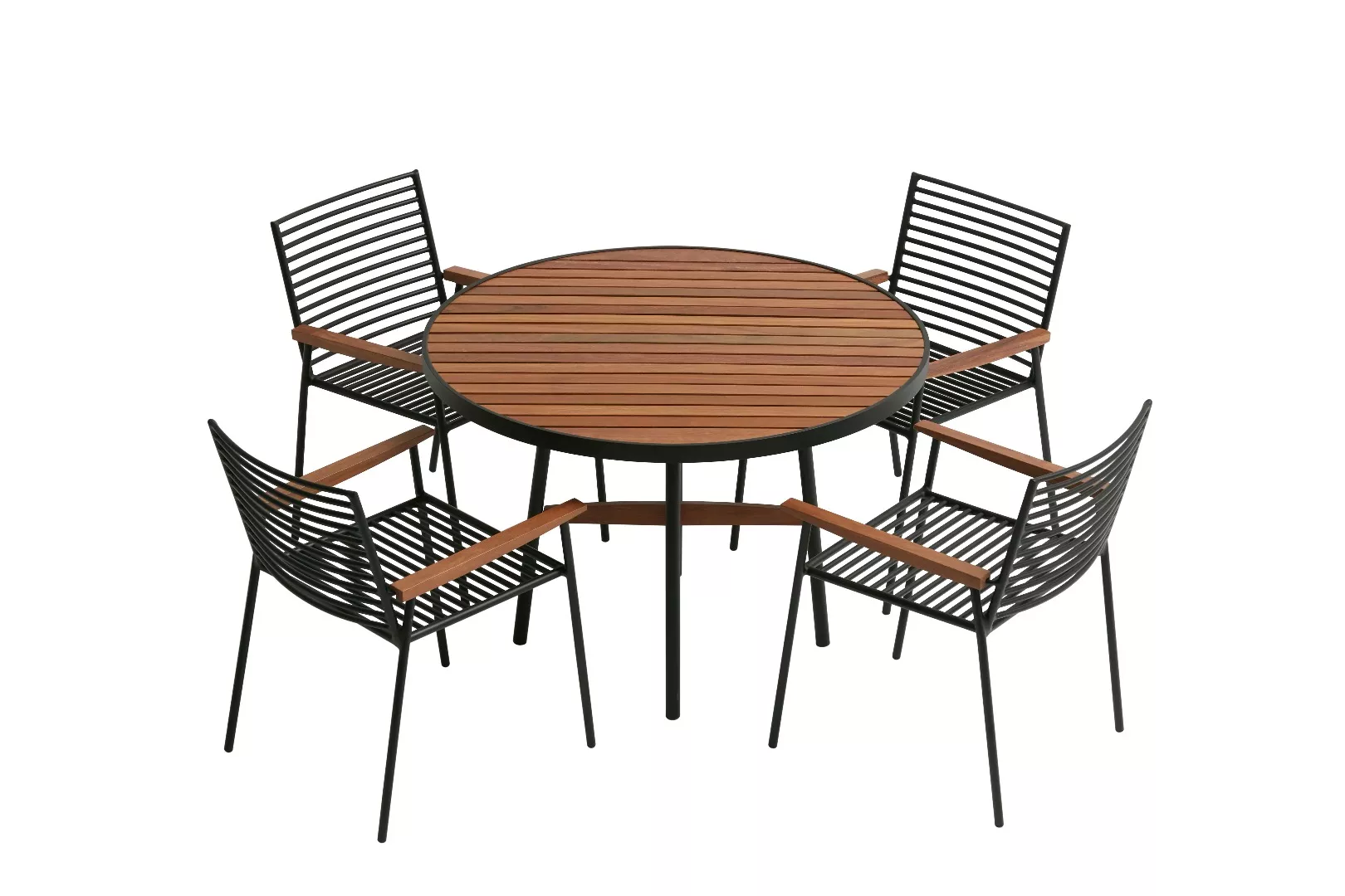 Mesa de Jantar Lira 6L Tampo Em Madeira