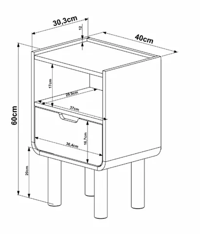 Mesa de Cabeceira Aura