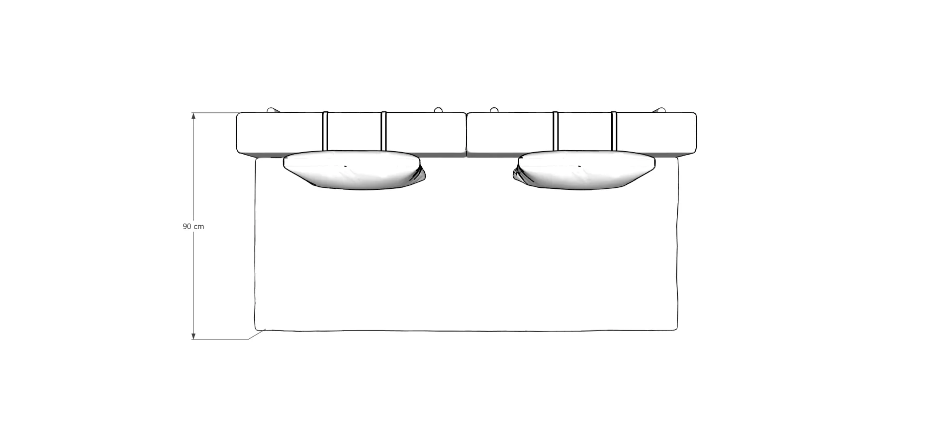 Sofá Modular Agave 2 Lugares Sem Braço