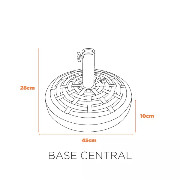Base Ombrelone Central