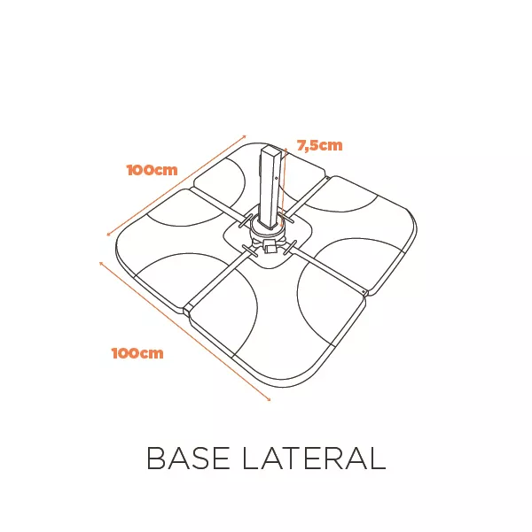 Base Ombrelone Lateral