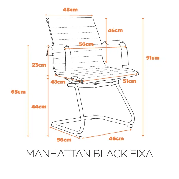 Cadeira Manhattan Black Fixa