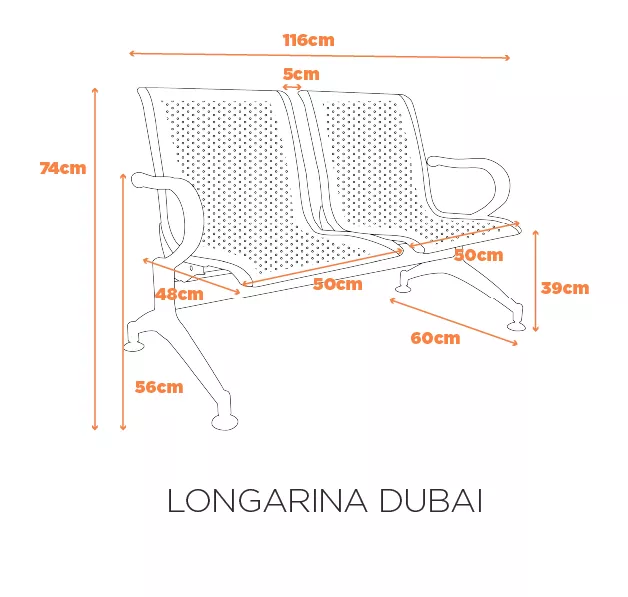 Longarina Dubai 2 Lugares Completa