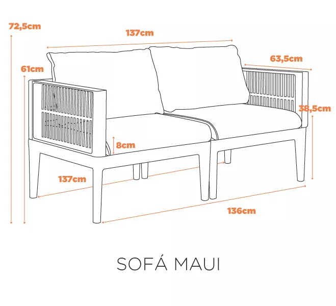 Sofá Maui - 2 Lugares