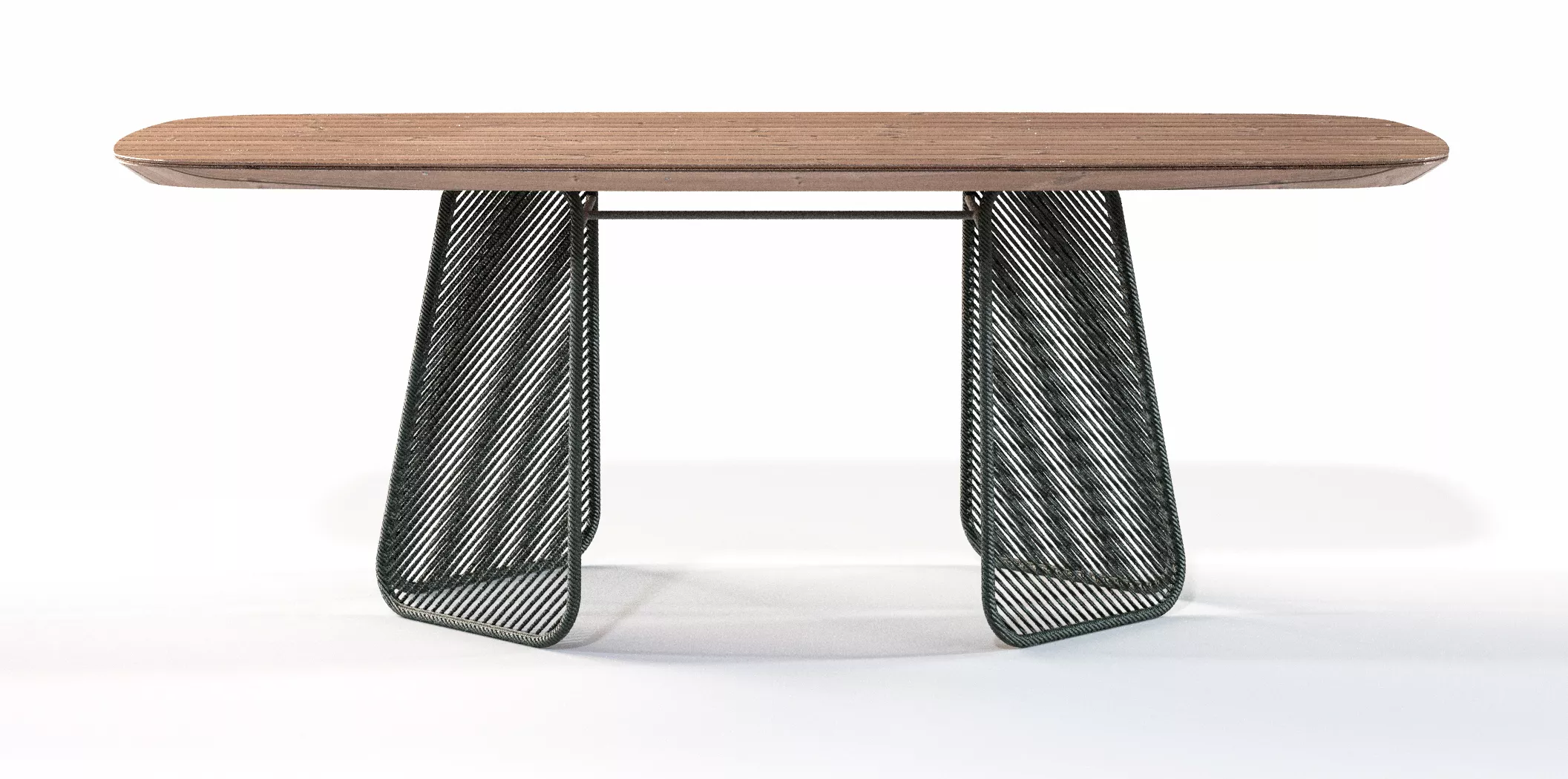 Mesa de Jantar Brava 180cm Base Retangular (Madeira Cumarú)