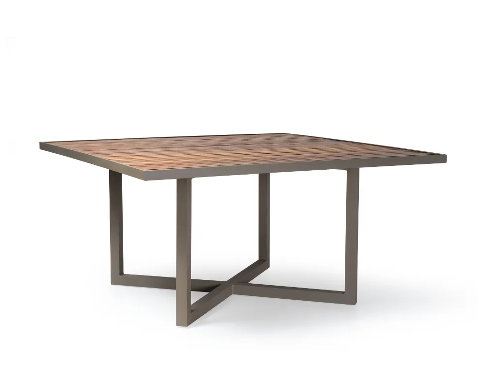 Mesa de Jantar Azaléa Quadrada 4 Lugares Tampos Alumínio